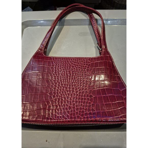 Liz Claiborne Red Crocodile Purse - Picture 2 of 3